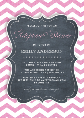 Adoption Baby Shower Party Invitations